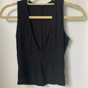 Brandy Melville Black V Neck Tank